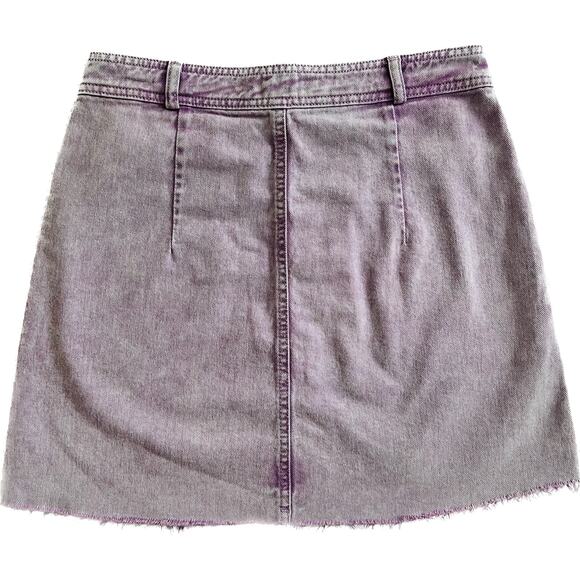 Urban Outfitters BDG Sonny Acid Wash Denim Mini Skirt Purple Medium - Picture 3 of 7